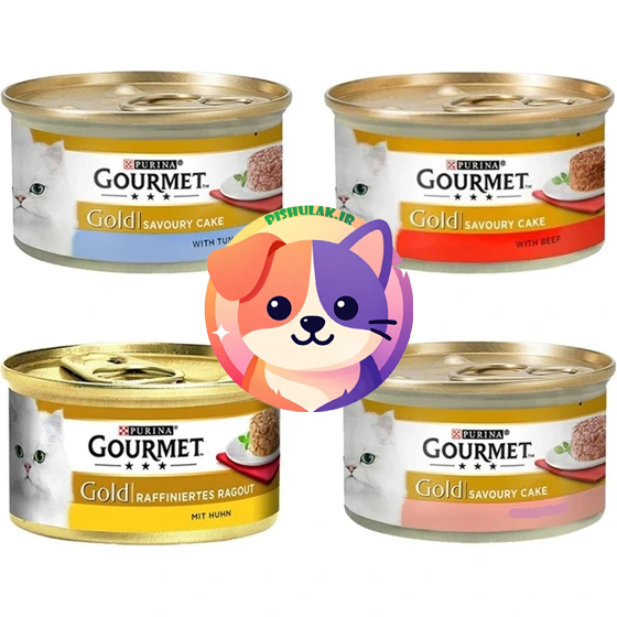 کنسرو گربه گورمت گلد (Gourmet Gold) – بسته ۲۴ عددی