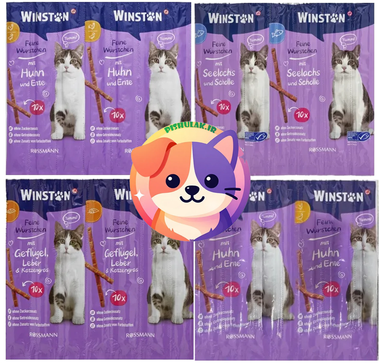 تشویقی گربه مدادی وینستون (Winston) – ورق ۱۰ عددی