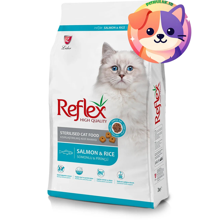 غذای خشک گربه عقیم شده رفلکس (Reflex) طعم سالمون - ۱۵ کیلوگرم