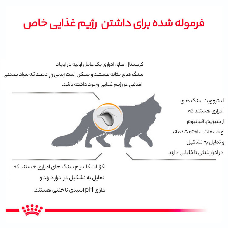 غذای خشک گربه رویال کنین مدل یوریناری اس او وزن 1.5 کیلو گرم